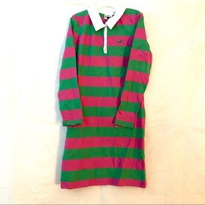 Hartstrings Girl Striped Green and Pink Dress NWOT